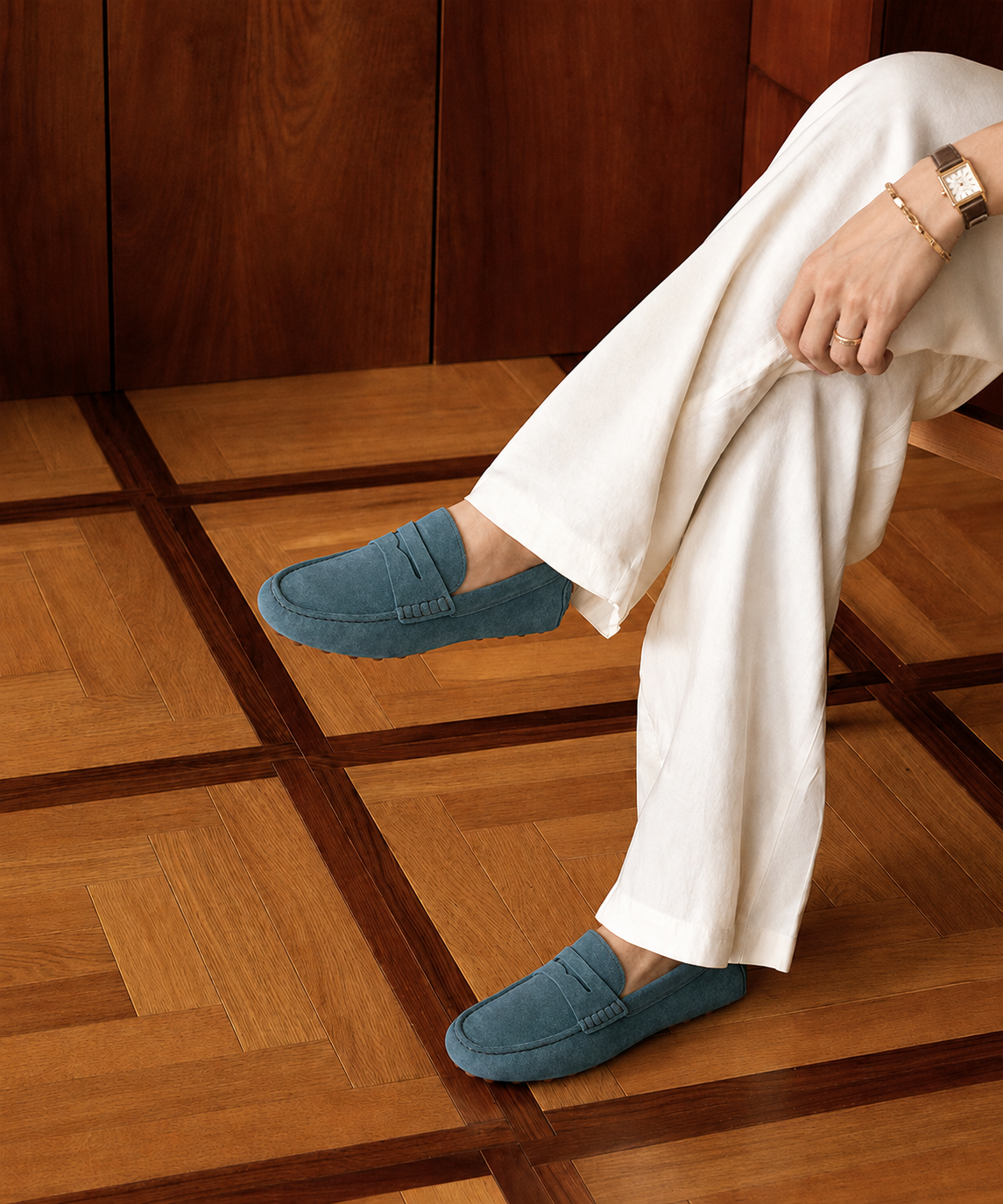 Suede Driving Loafers