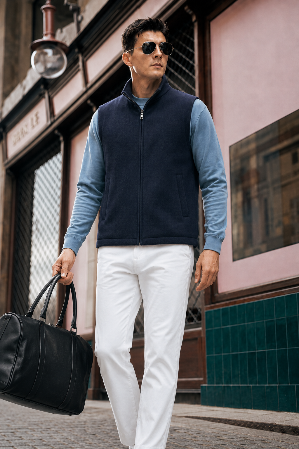 Cashmere-Blend Zip Vest