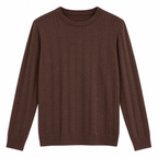 Pure Wool Textured Crewneck Knit Sweater