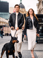 Lambskin Zip Blouson Jacket