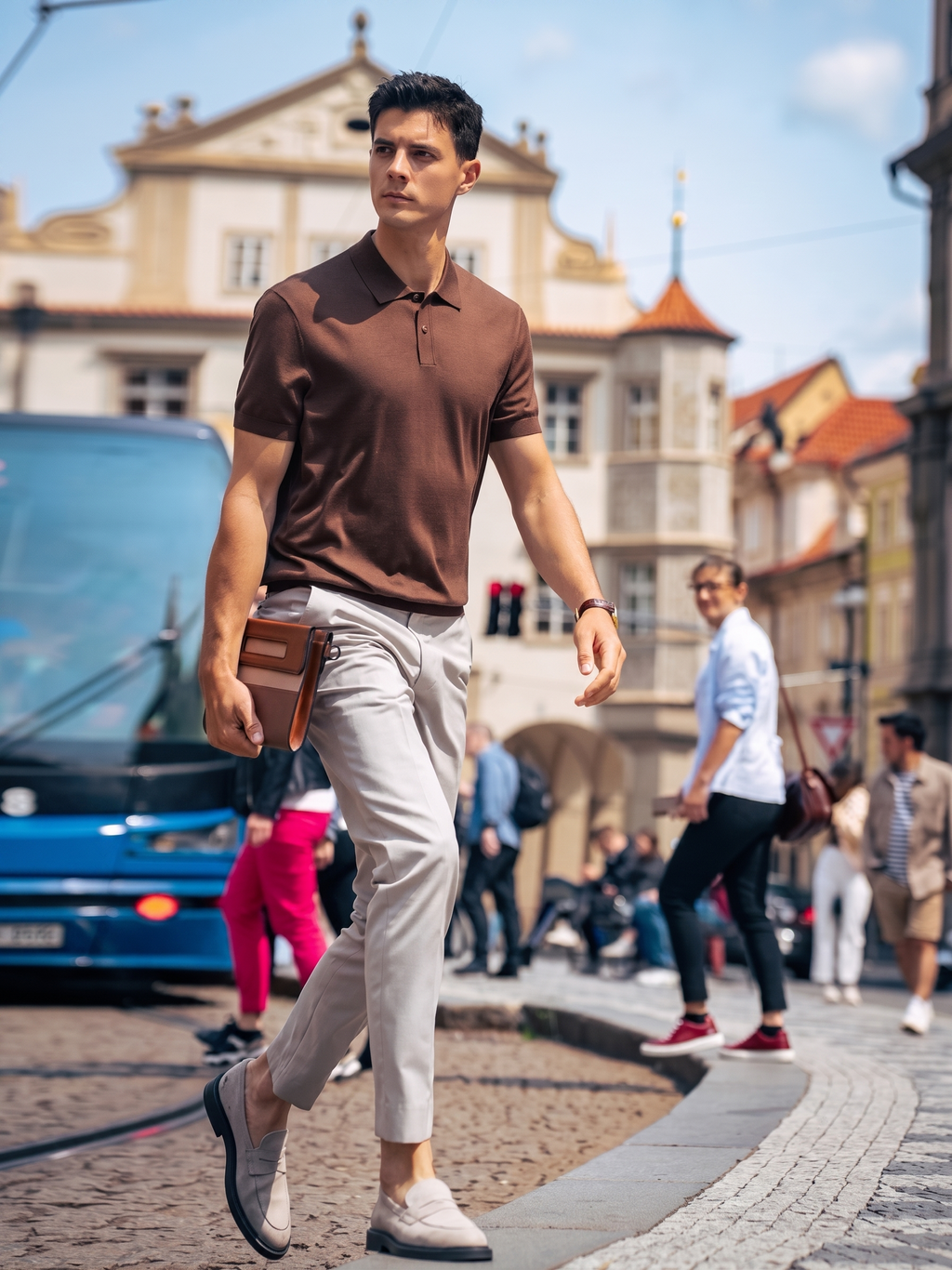 Soft Knit Fabric High-End Daily Casual Merino Wool polo