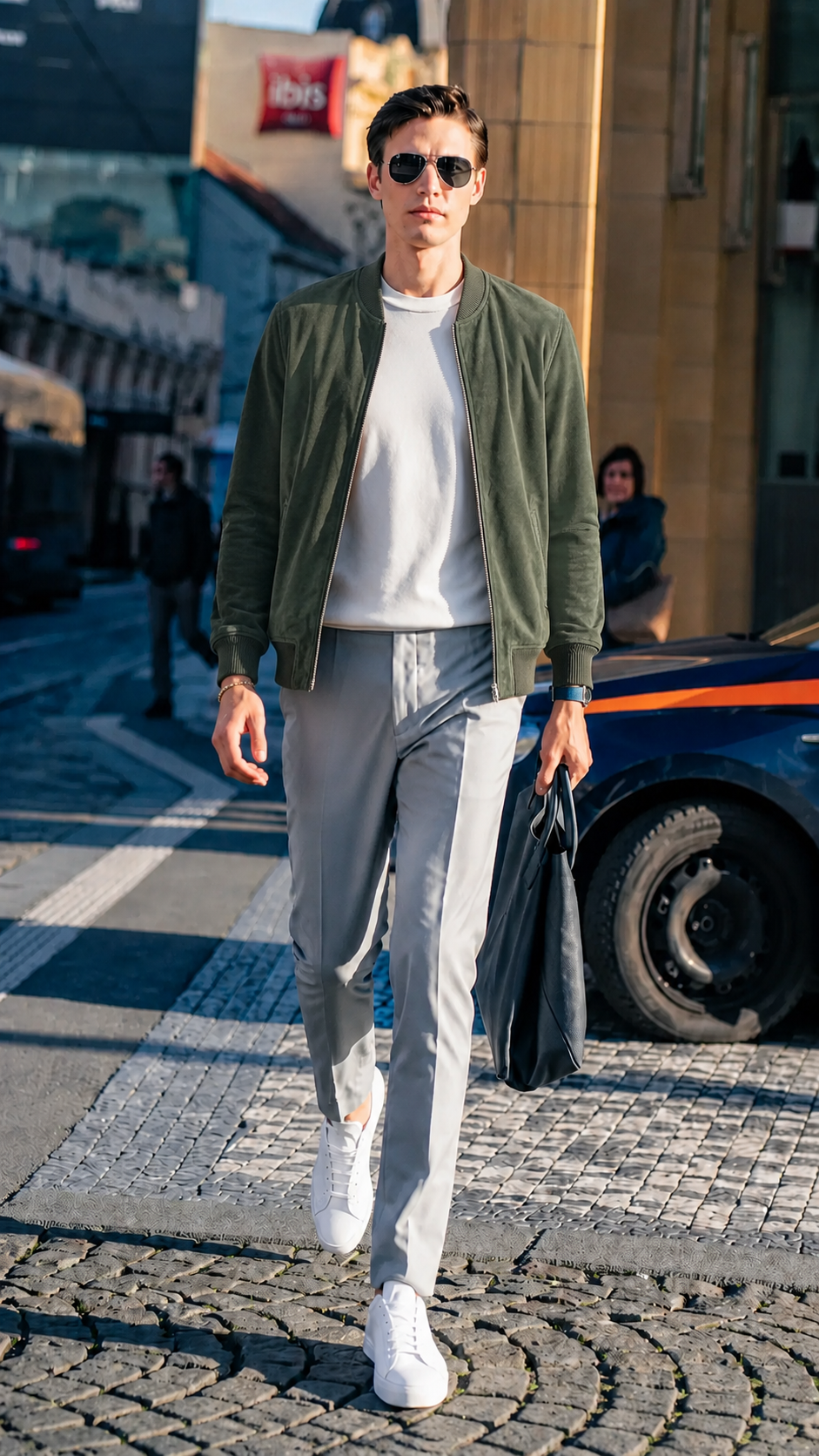 Suede Bomber Jacket