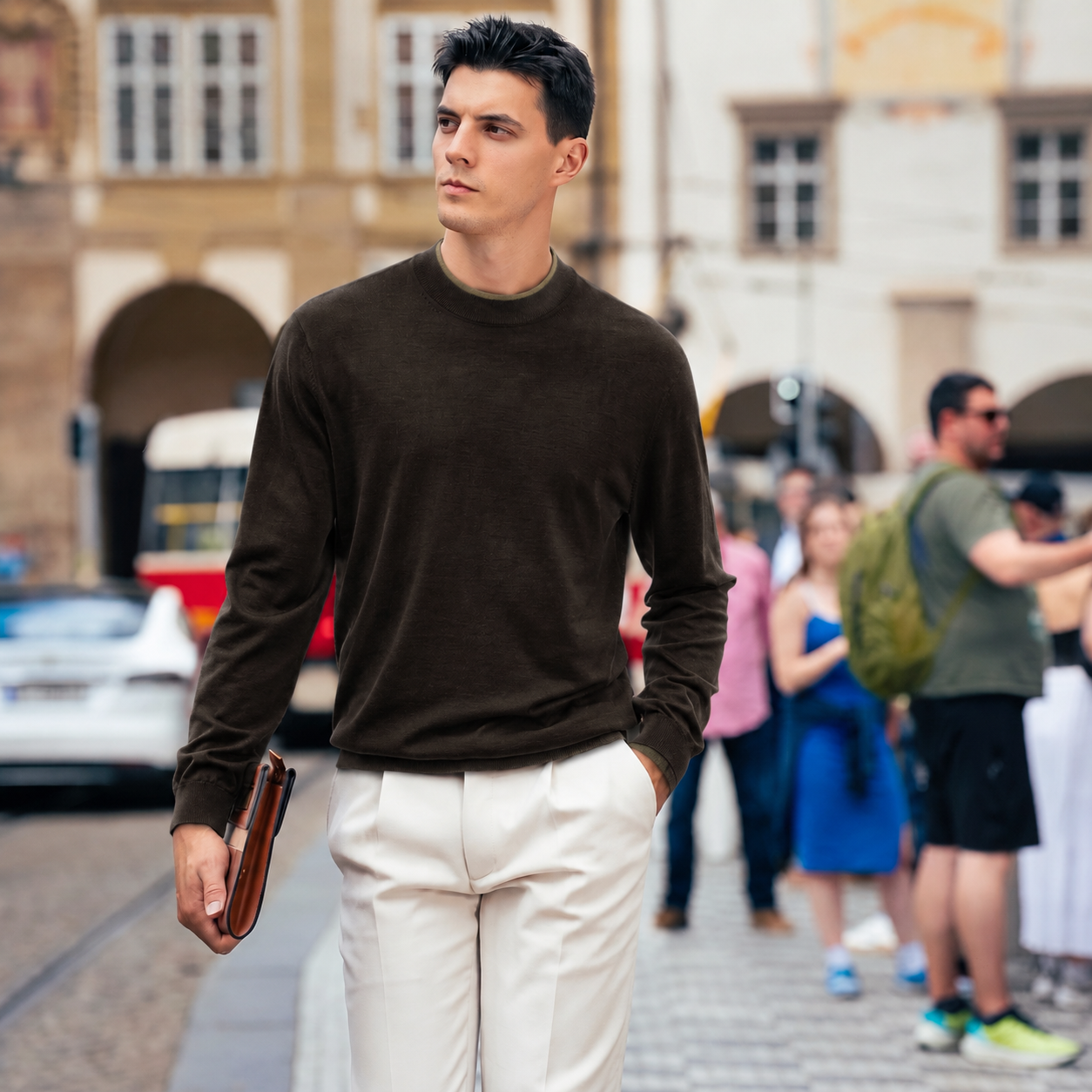 100% Merino Wool Crewneck Sweater