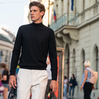 Mock Neck Soft Wool Sweater
