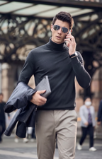Turtleneck Soft Wool Sweater
