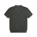Relaxed Open-Collar Knit Polo