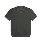 Relaxed Open-Collar Knit Polo