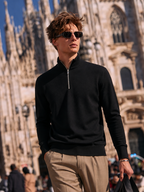100% Merino Wool Quarter-Zip Sweater