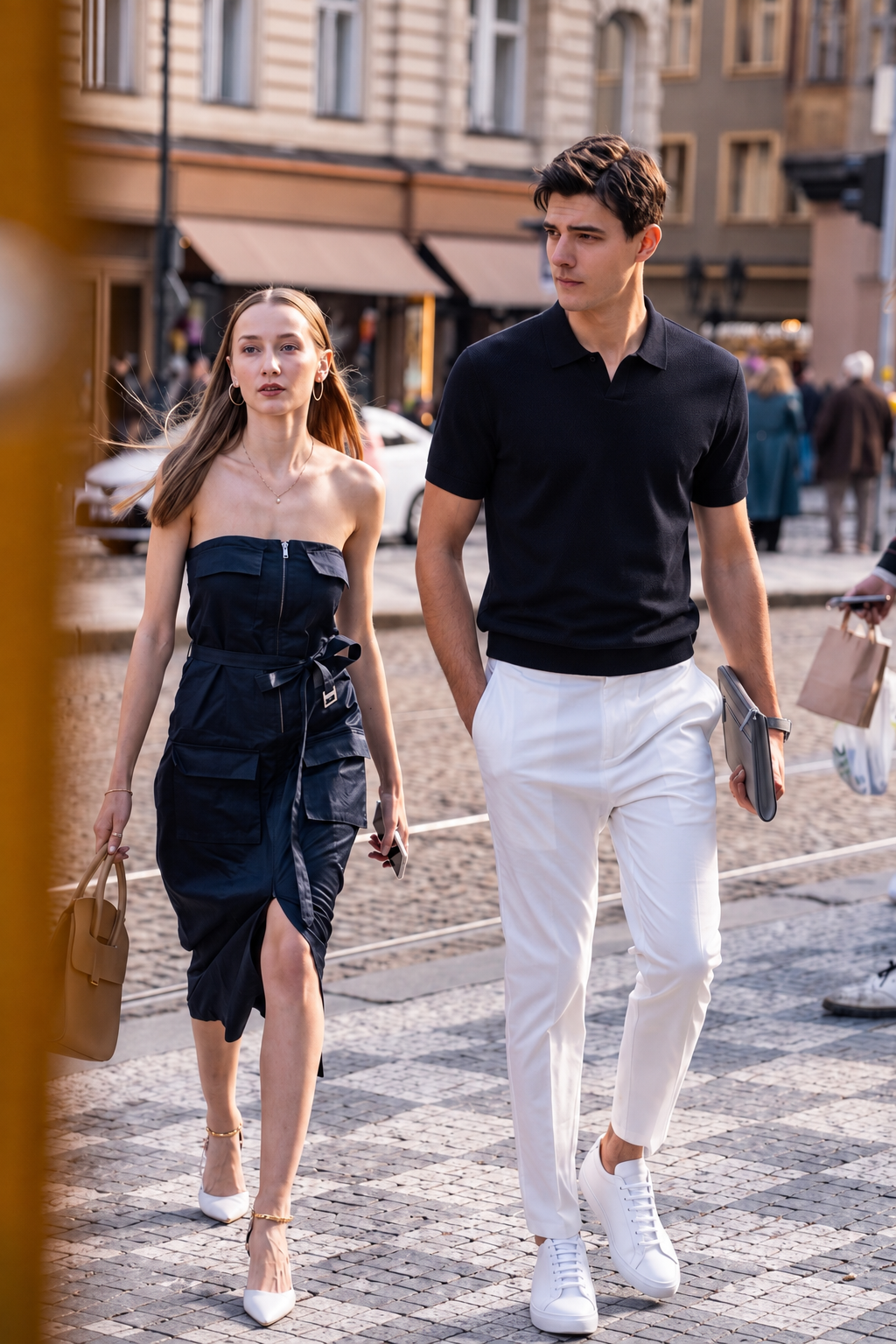 Cotton-Silk Open Collar Knit Polo