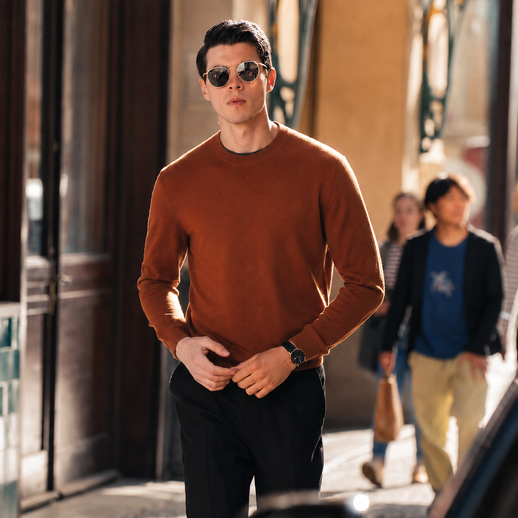 100% Merino Wool Crewneck Sweater