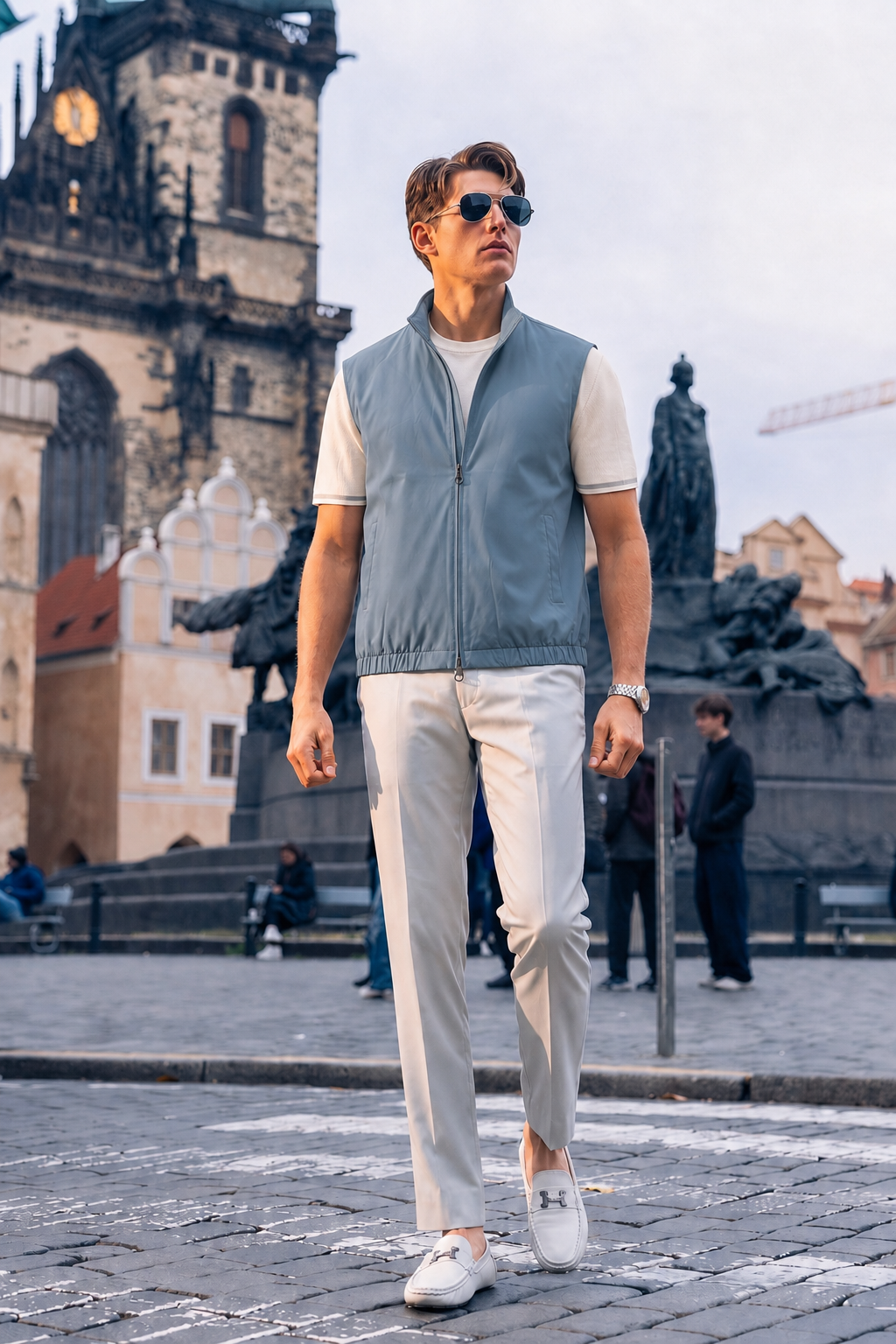 Cashmere-Blend Zip Vest