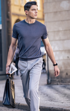 Quiet Luxury Plain Crew Neck Urban T-Shirt