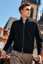 Minimal Solid Color Business Knit Cardigans