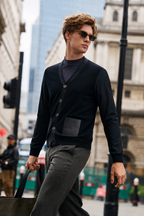 Satin Trim Minimal Business Knit Jackets