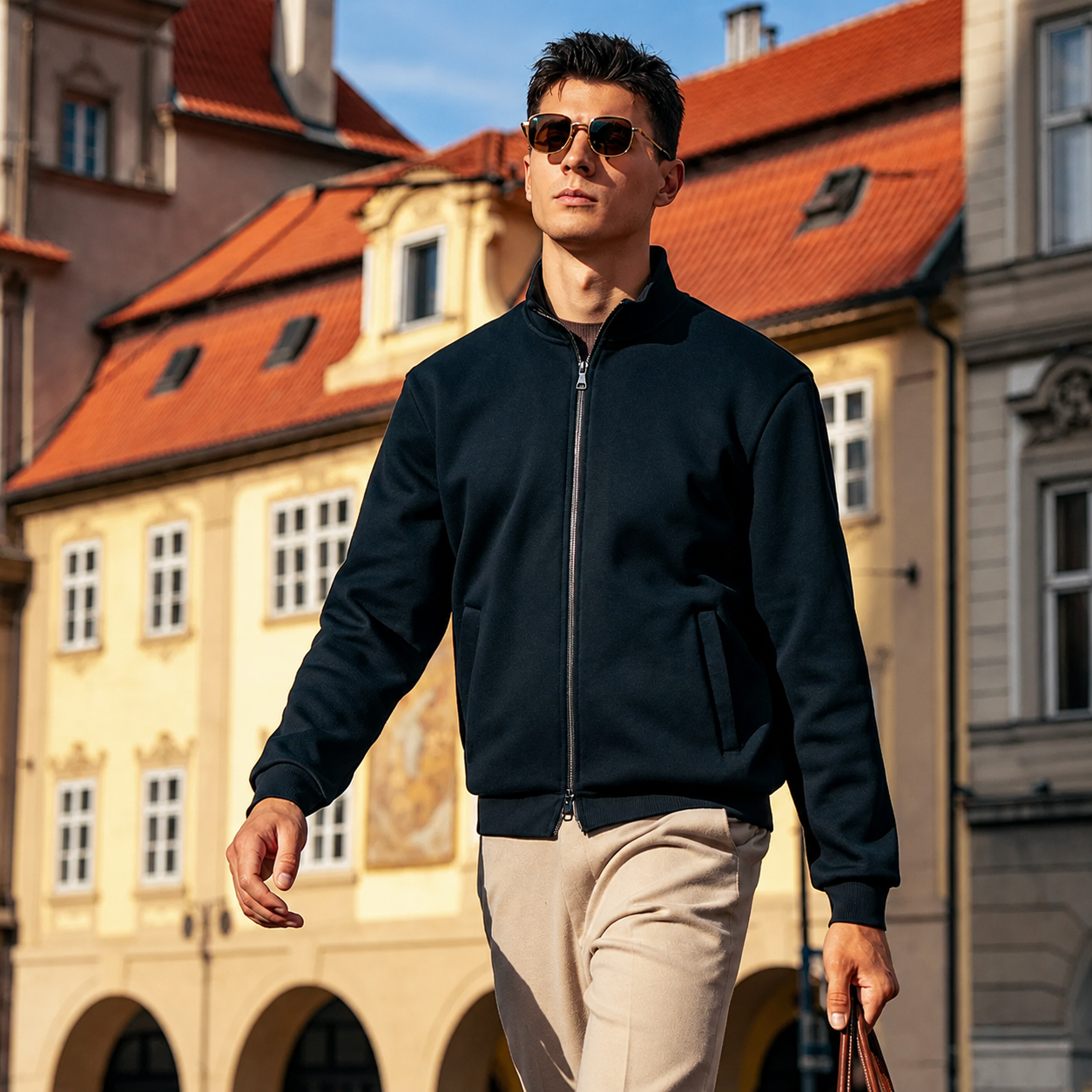 Clean Plain Front Versatile Zip Knit Jackets