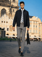 Shirt Collar Zip Business Down Jacket