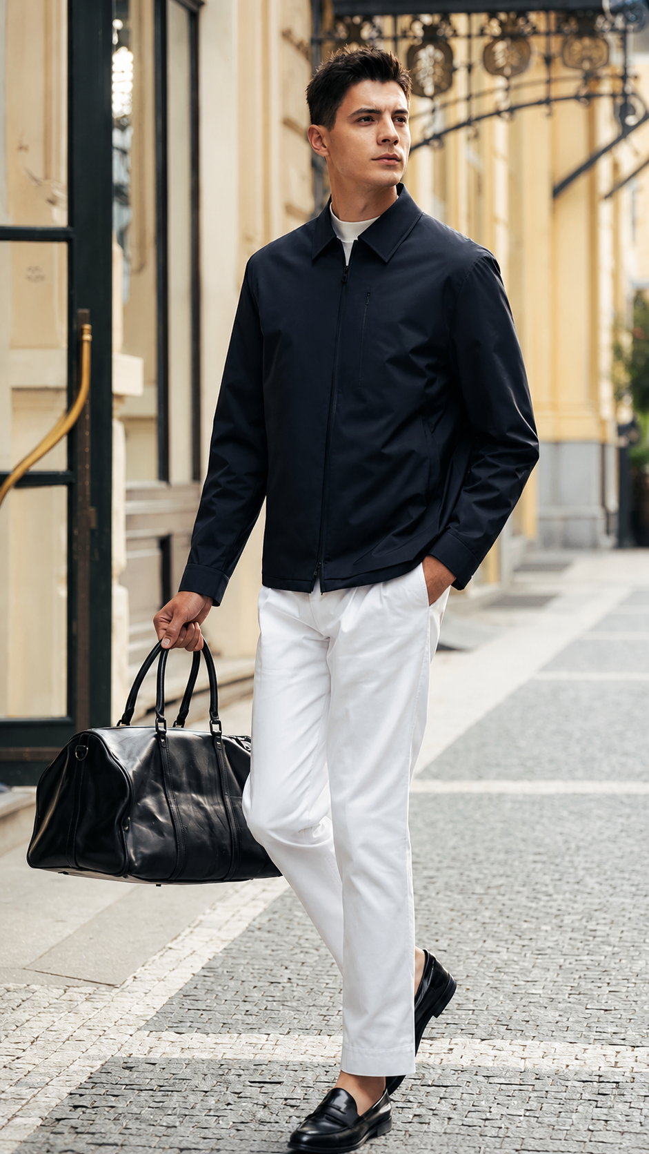 Windproof Thin Smooth Formal Down Blouson