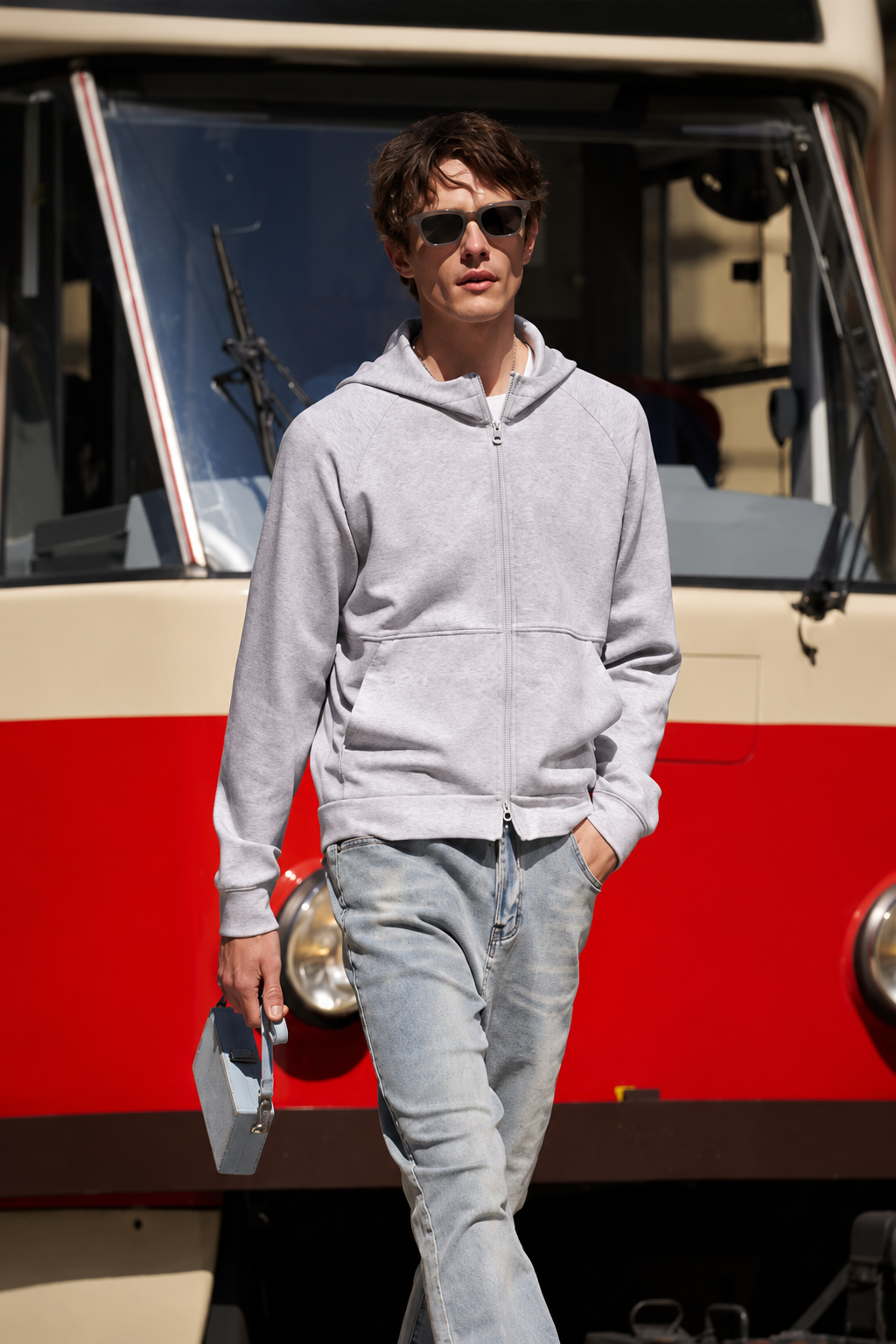 Hooded Zip Knit Jackets