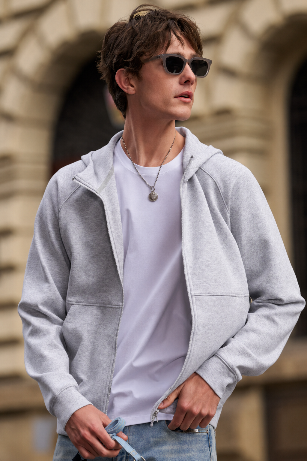 Hooded Zip Knit Jackets