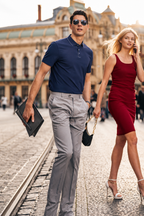 Minimal Clean Lapel Business Gentleman Polo Tee