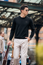 Slim Regular Fit Versatile Men Wool Knit Tee