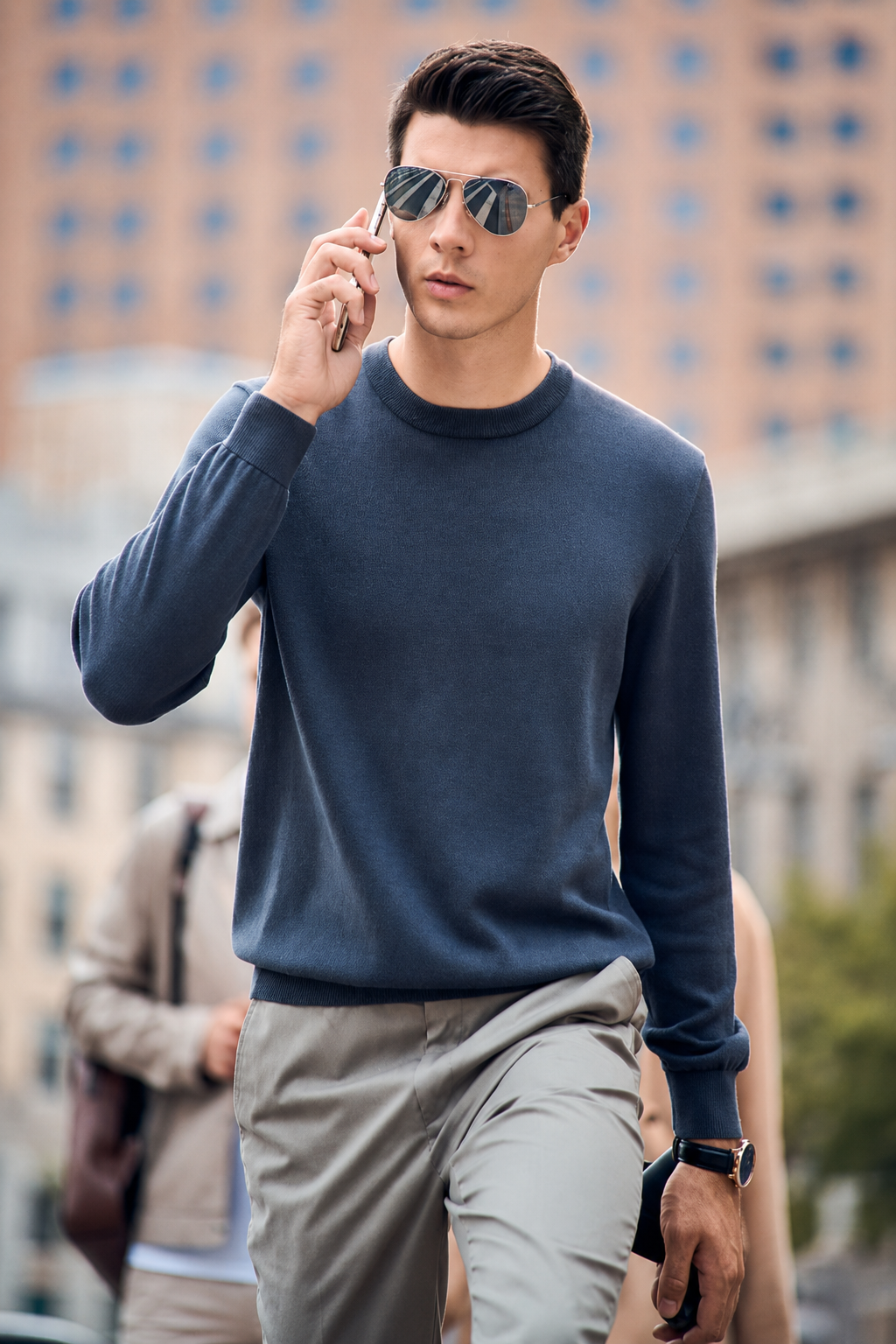 Slim Regular Fit Versatile Men Wool Knit Tee