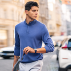 Minimal Business Solid Wool Knit Layering Top