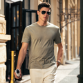 Minimalist Business Wool Short Sleeve Knit T-Shirt