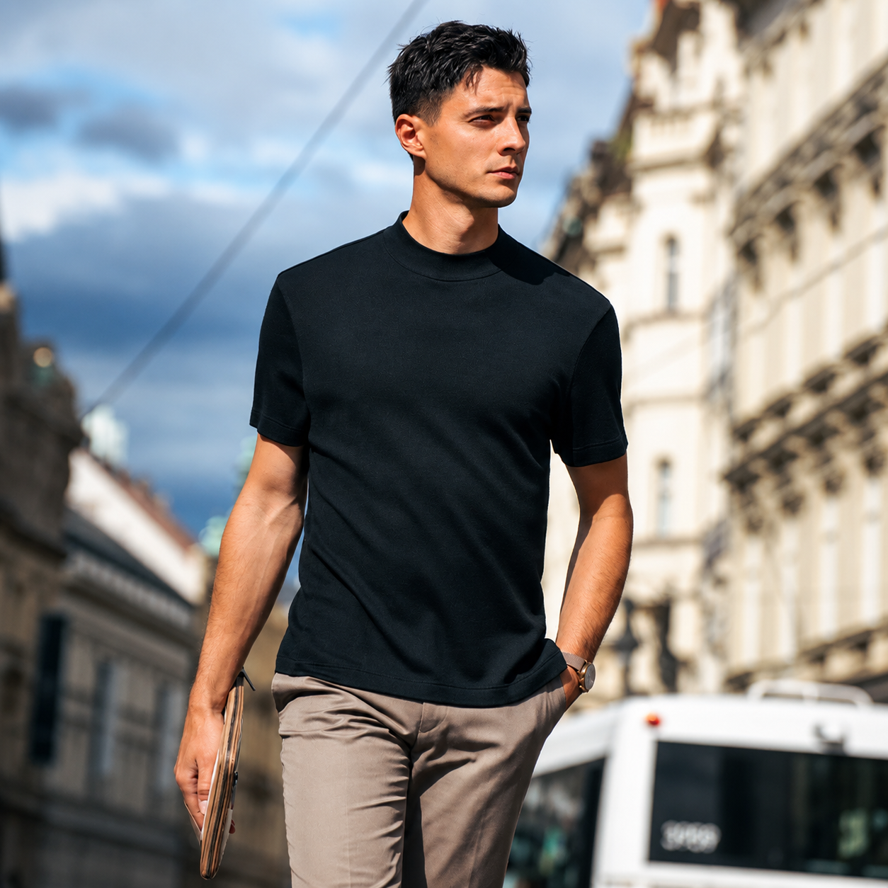 Breathable Thin Wool Short Sleeve Base T-Shirt