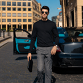 Smooth Fine Wool Crew Neck Daily Commute Shirt