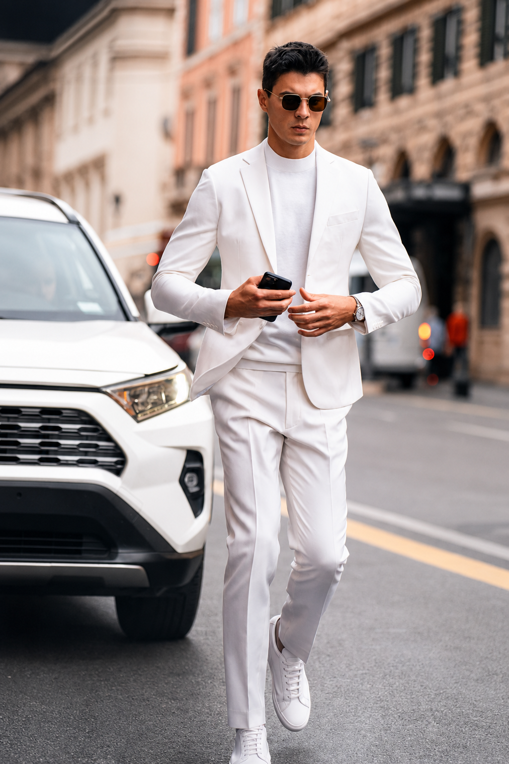 Smooth Fine Wool Crew Neck Daily Commute Shirt