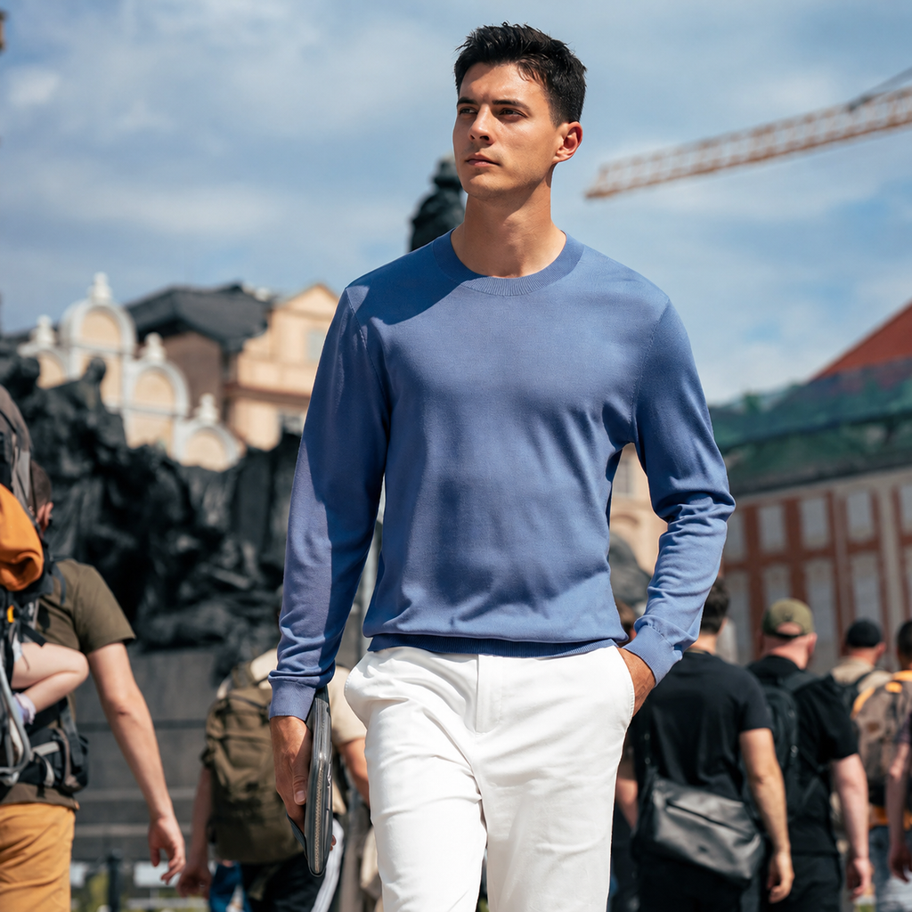 All-Match Basic Wool Knit Long Sleeve Base Top