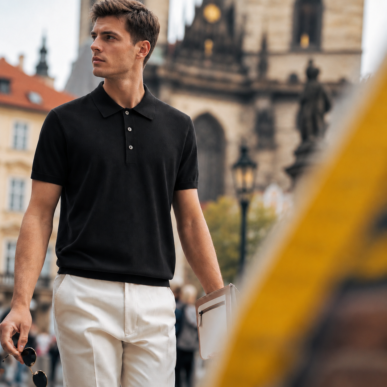 100% Merino Wool Short‑Sleeve Knit T‑Shirt