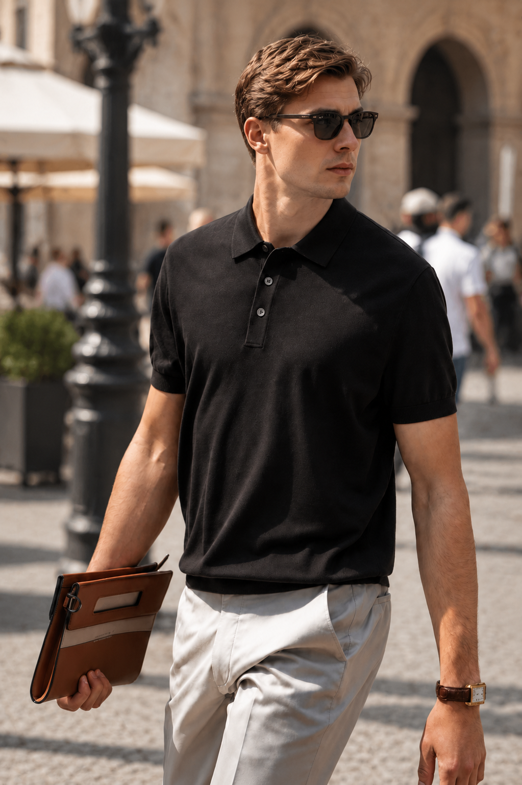 100% Merino Wool Short‑Sleeve Knit T‑Shirt