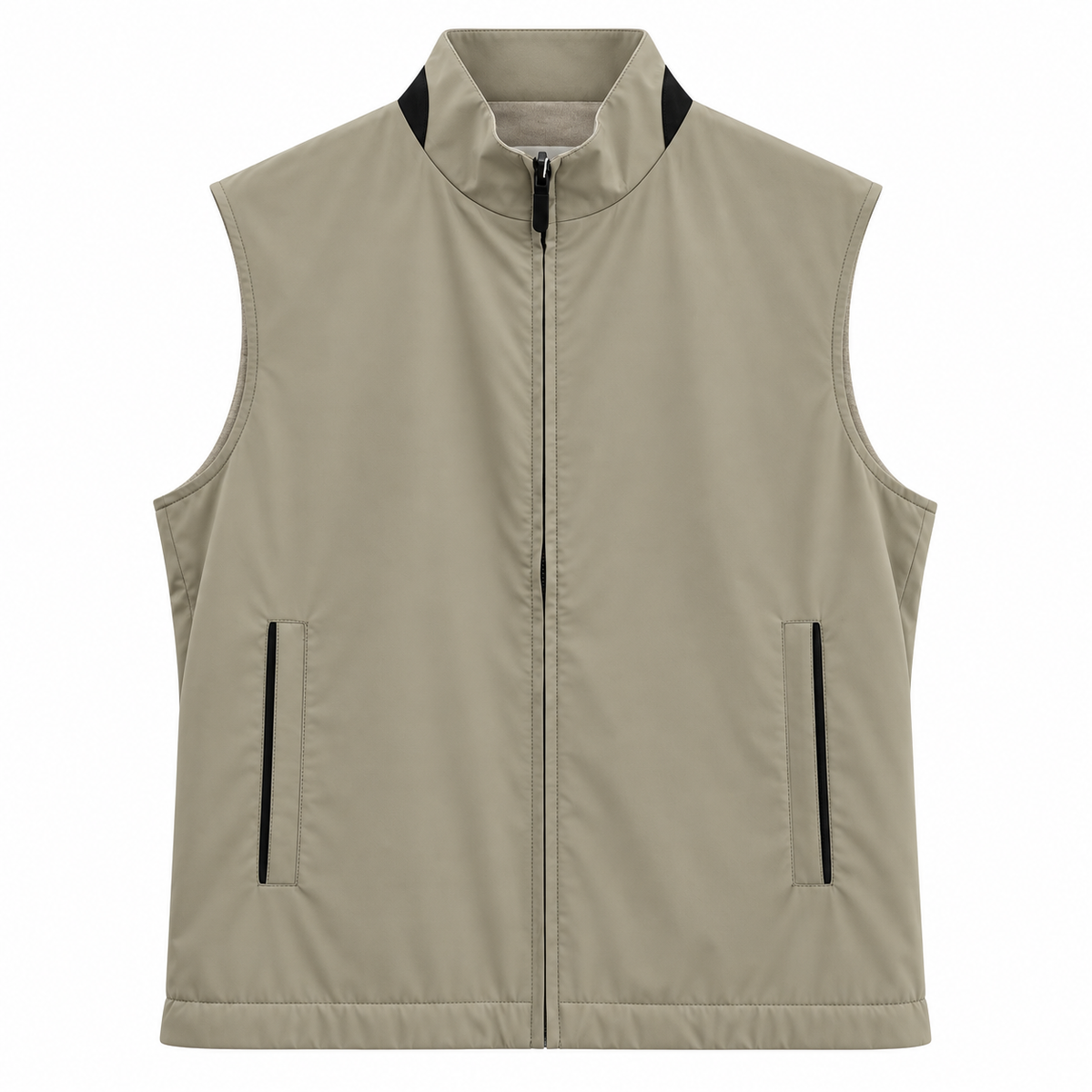 Reversible Wool-Blend Lightweight Zip Vest