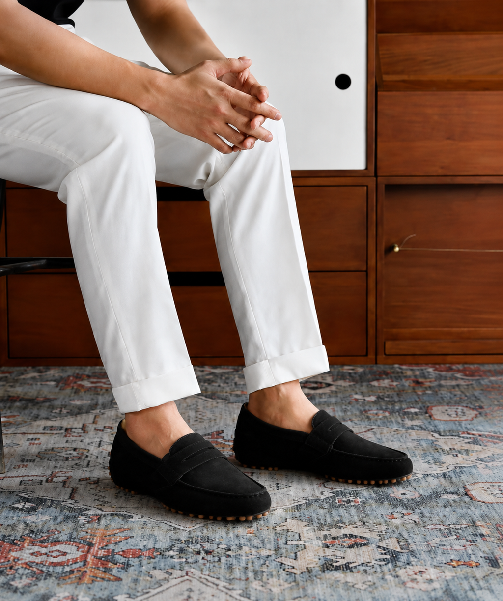 Suede Driving Loafers