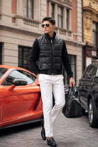 Leather Down Vest