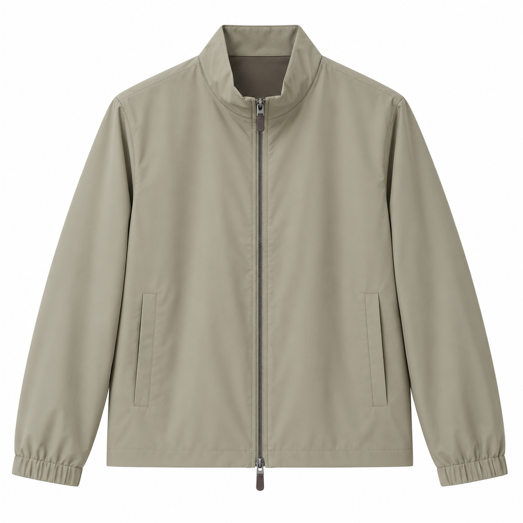 Reversible Wool-Blend Lightweight Bomber Jacket
