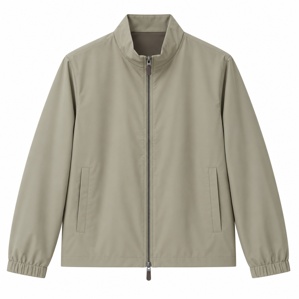 Reversible Wool-Blend Lightweight Bomber Jacket