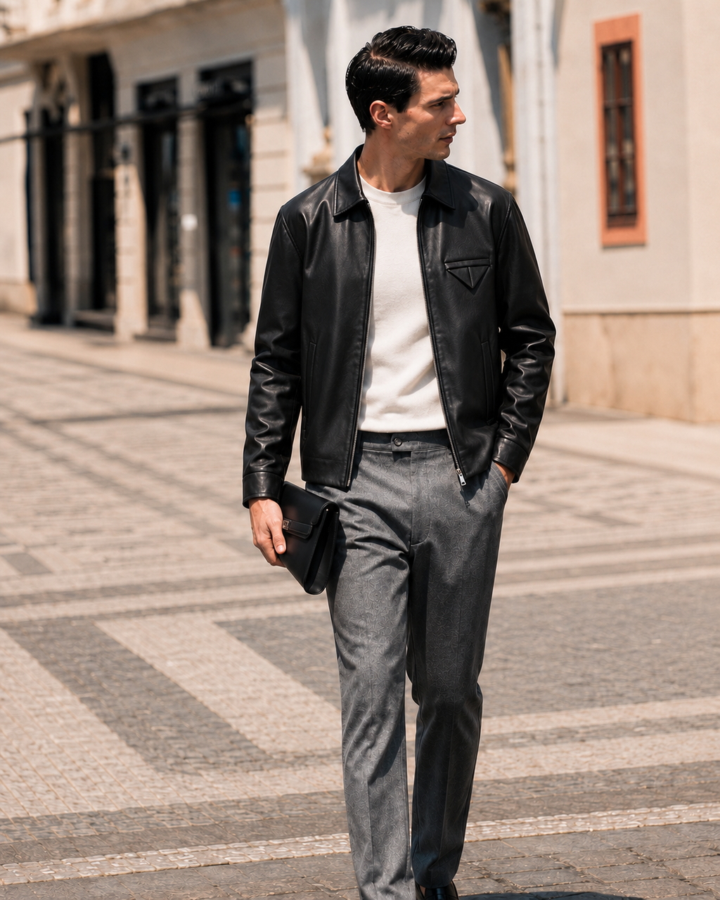 Lambskin Zip Leather Jacket