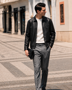 Lambskin Zip Leather Jacket