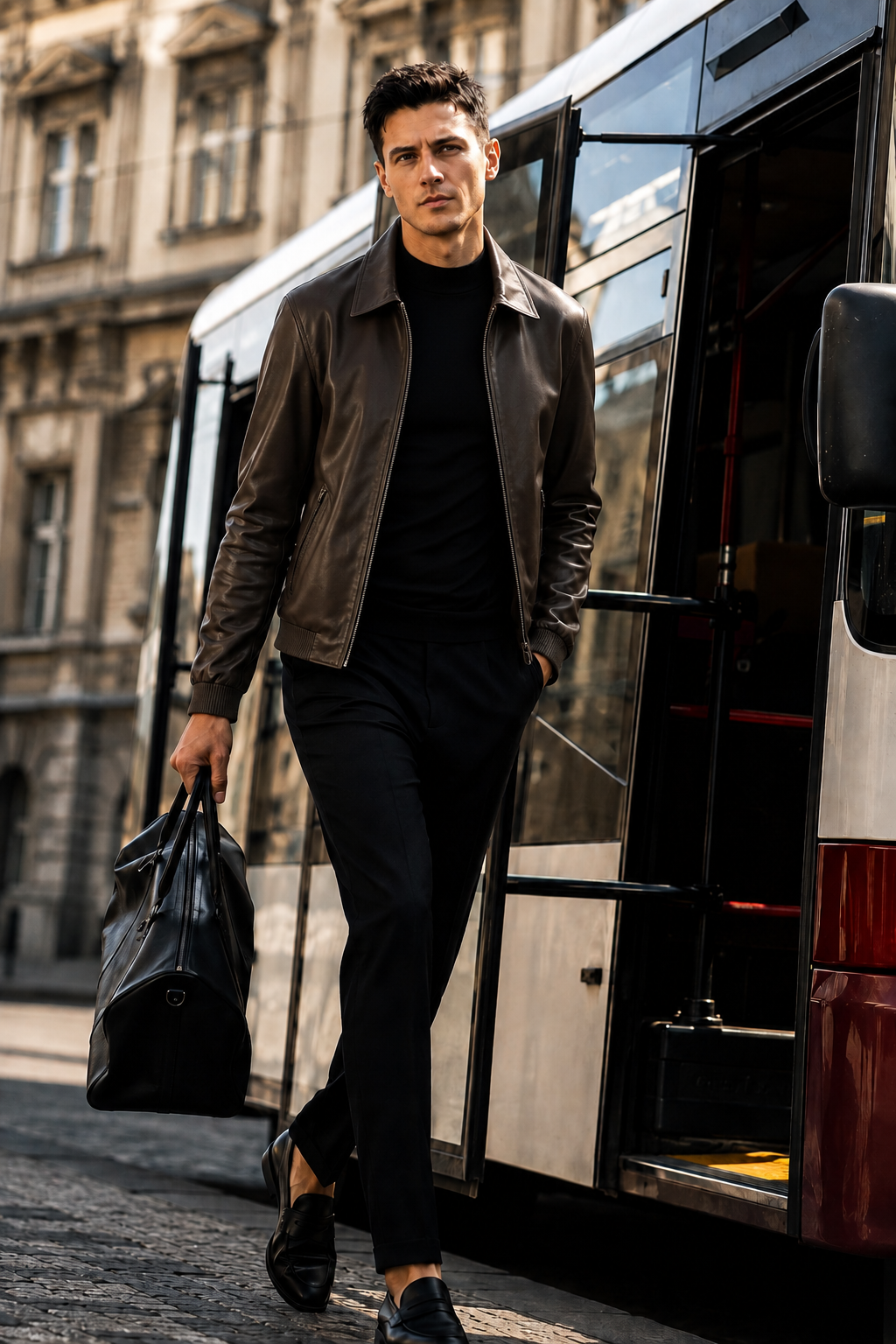 Lambskin Zip Blouson Jacket