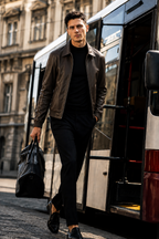 Lambskin Zip Blouson Jacket