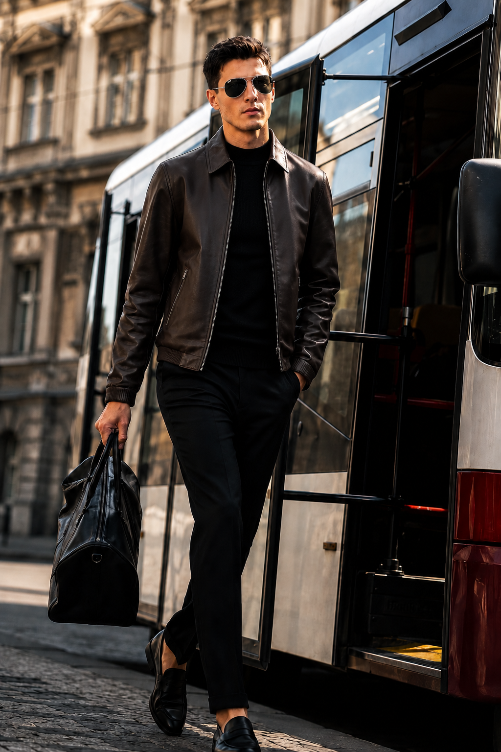 Lambskin Zip Blouson Jacket