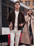 Suede Hooded Leather Jacket