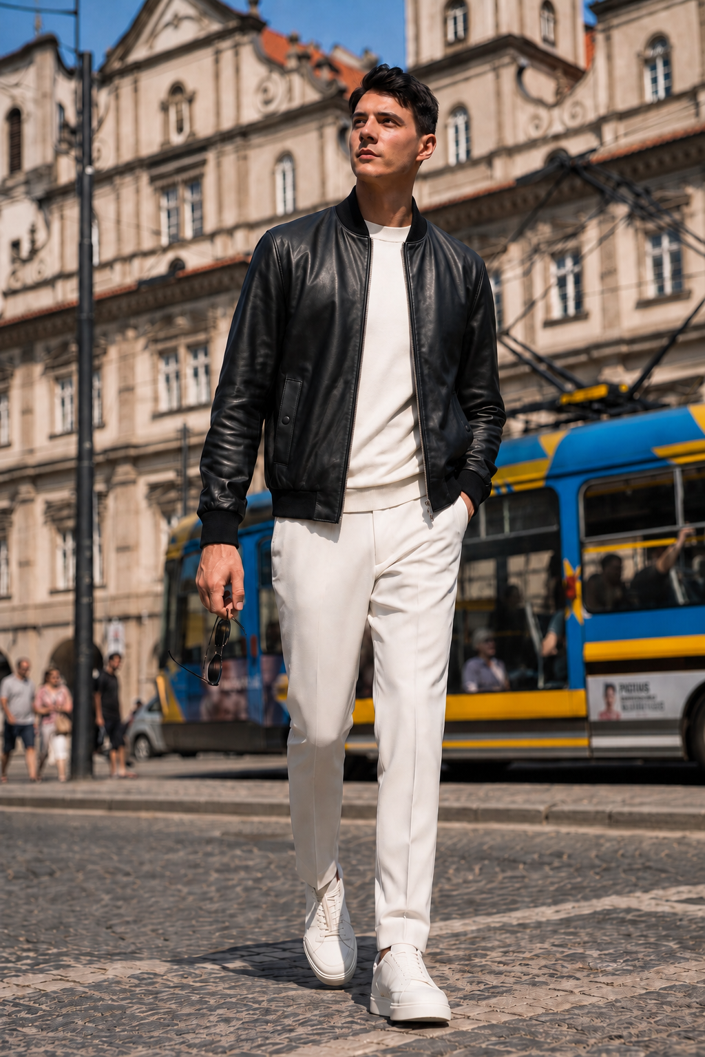Lambskin Leather Bomber Jacket
