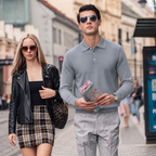 Wool-Cashmere Long-Sleeve Polo