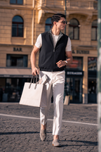 Wool-Blend Reversible Vest