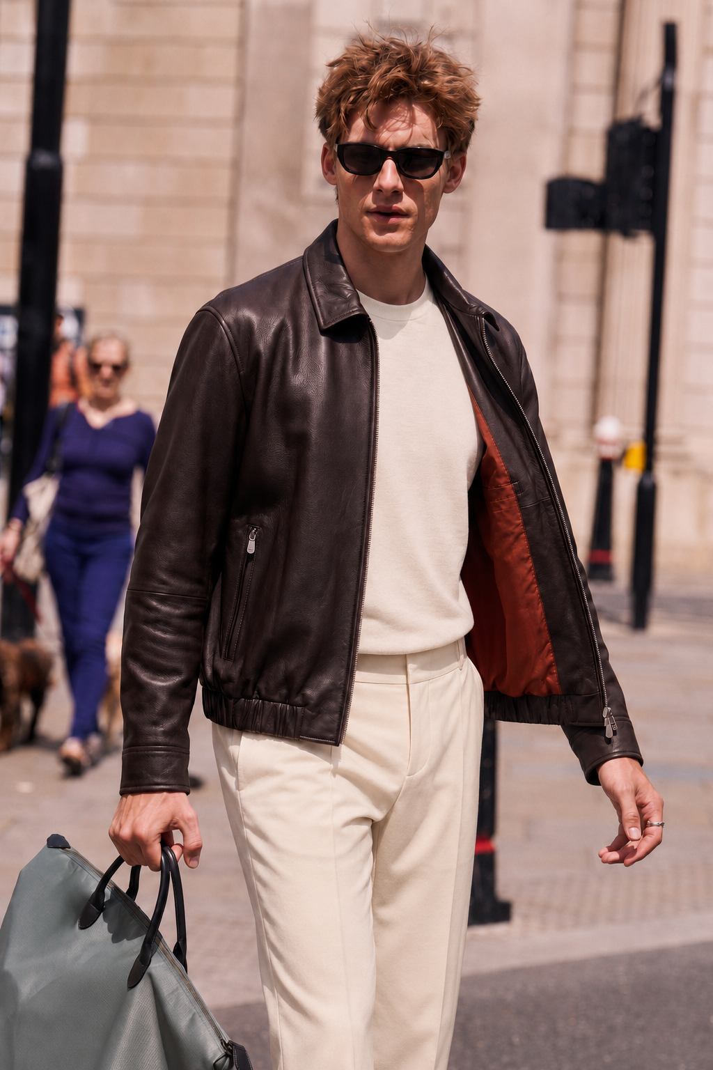 Lambskin Zip Leather Jacket