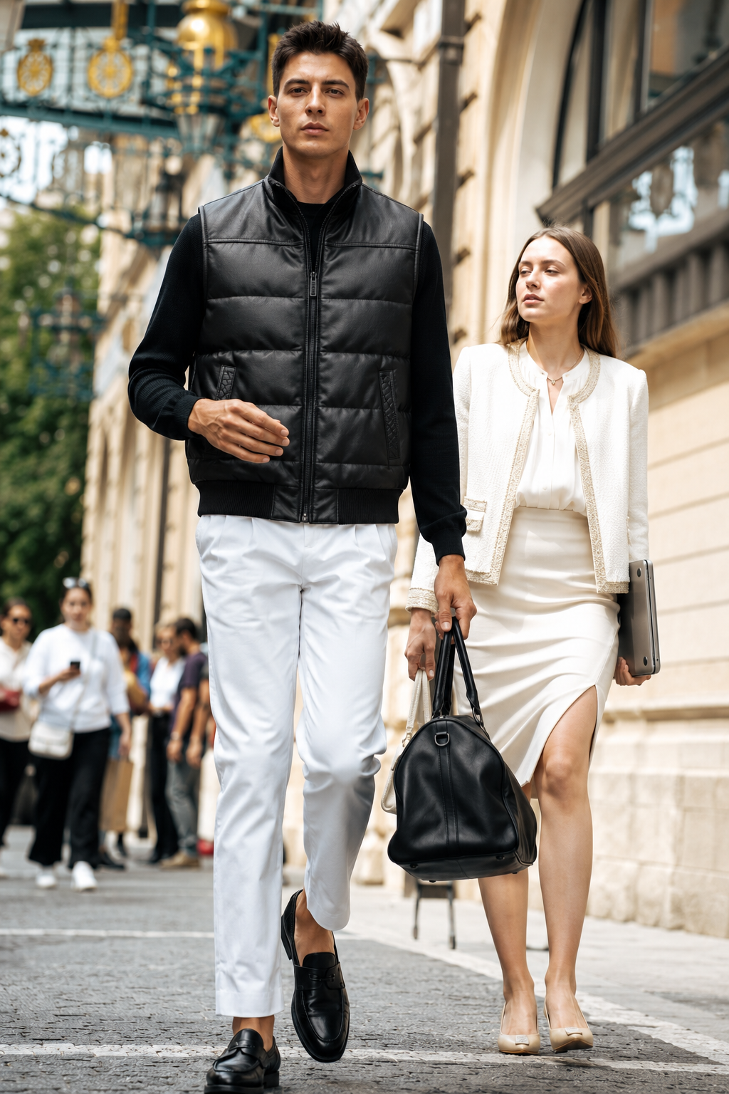 Leather Down Vest
